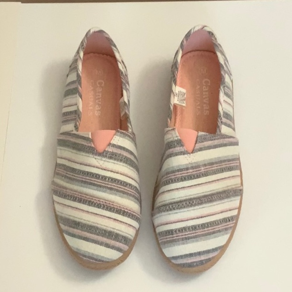 MULTI-COLORED SLIP ON CANVAS SHOES